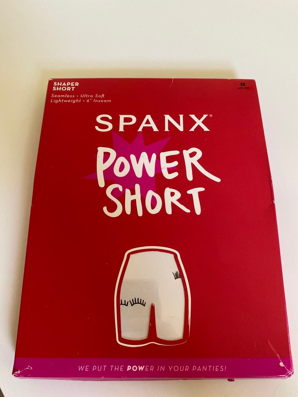 Spanx 237829 Womens Power Mid Thigh Shaping Shorts Seamless Soft Nude Size M